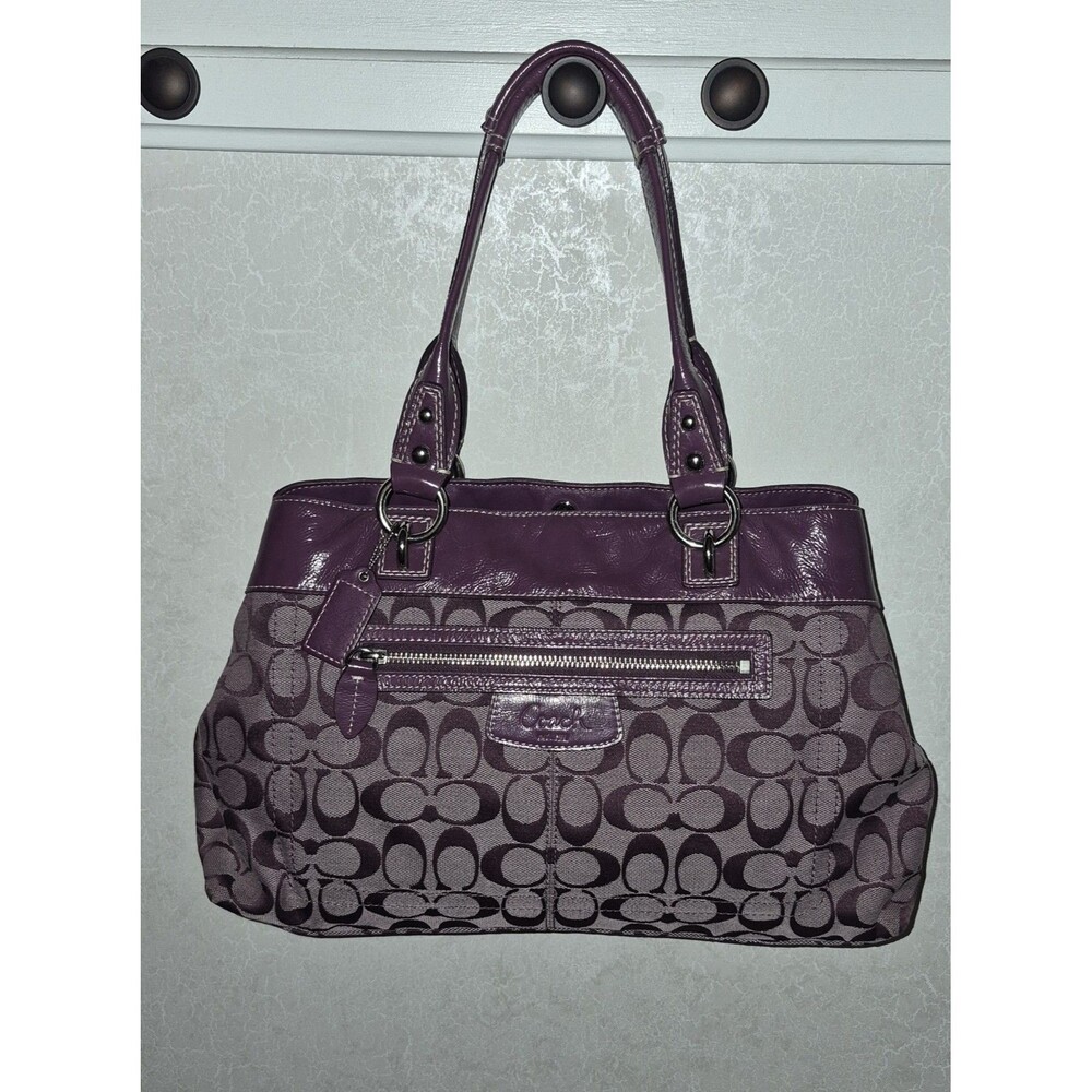 Coach Purse F15538 Purple EUC